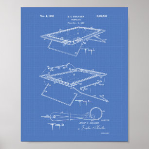 Poster Trampoline 1958 Patent Art Blueprint