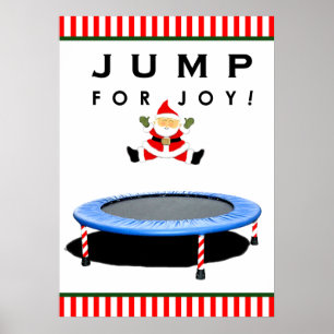 Poster Trampoline Jumping Papai Noel