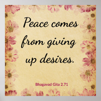 Poster Tranquil Beige Pink Gita Give Up Desires Print