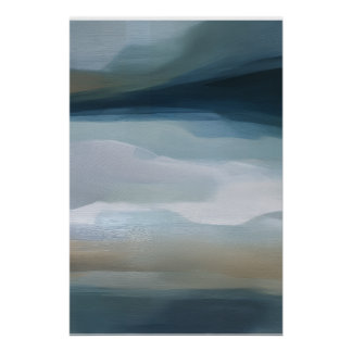 Póster Tranquil Horizon Abstract Landscape