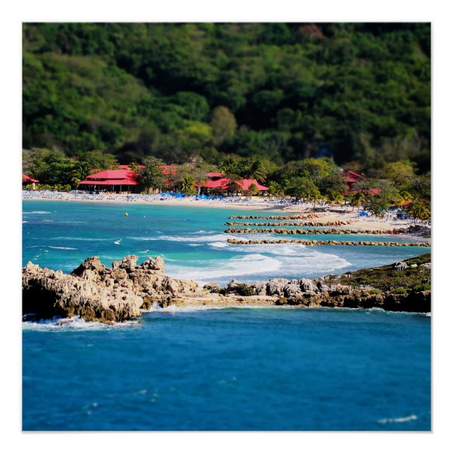 Póster Tranquil Island Paradise Labadee Haiti (Frente)