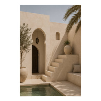 Póster Tranquil Moroccan Architecture Poster