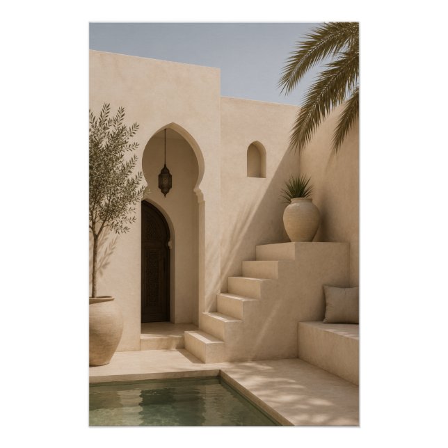 Póster Tranquil Moroccan Architecture Poster (Frente)