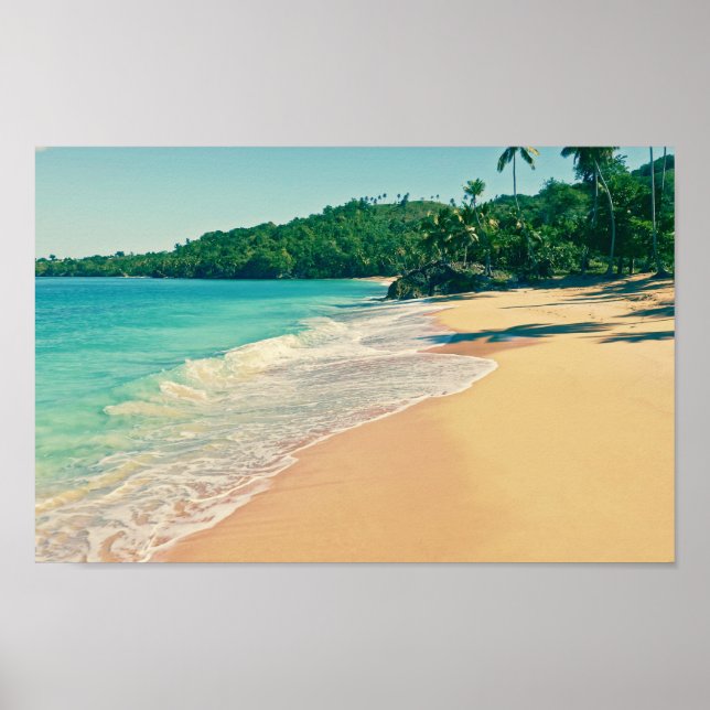 Poster Tranquil Tropical Island Beach (Frente)