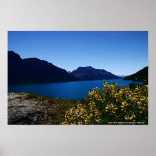 Póster Tranquilidade Blues South Island, Nova Zelândia P
