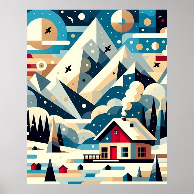 Poster Tranquilidade do inverno (Frente)