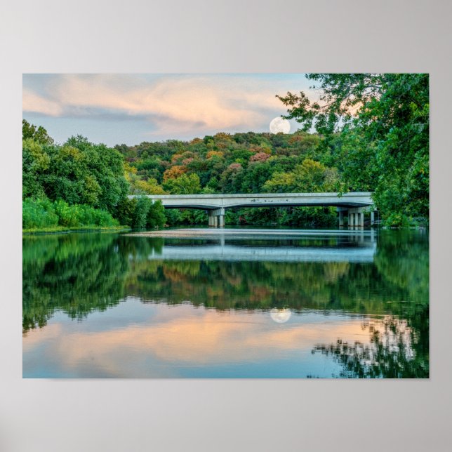 Poster Tranquilidade do Lago Springfield Evening (Frente)