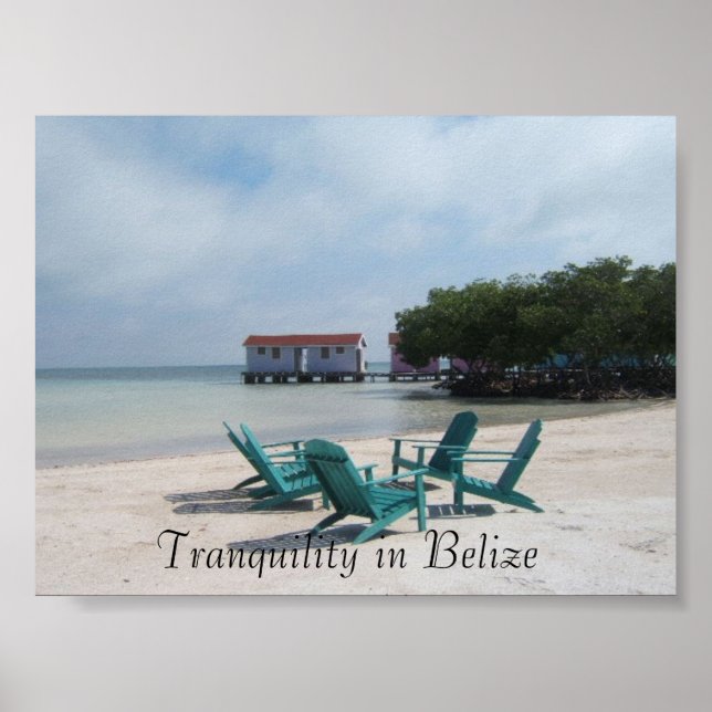 Póster Tranquilidade em Belize (Frente)