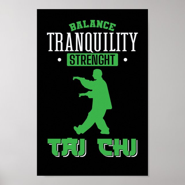 Poster Tranquilidade Equilibrada em Tai Chi (Frente)