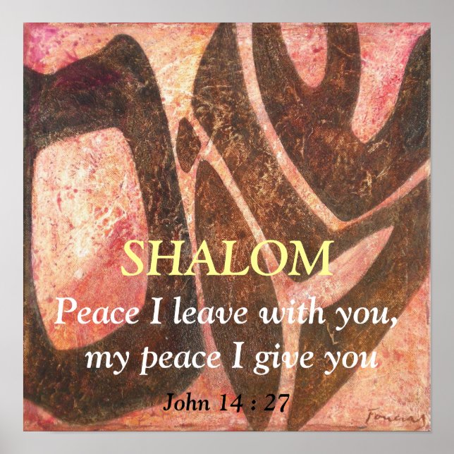 Póster Tranquilidade que deixo com você, minha paz... (Frente)