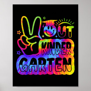Poster Tranquilize O Jardim De Infância Tie Dye No Dia Pa
