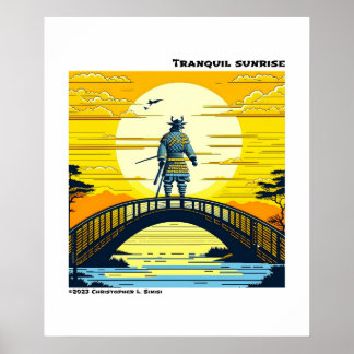 Poster Tranquilo nascente do Sol
