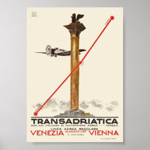 Poster Transadriatica Itália Cartaz Vintage 1925