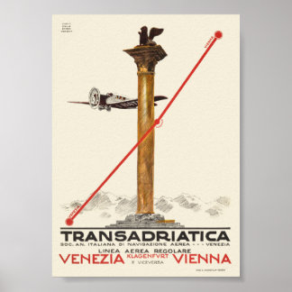 Poster Transadriatica Itália Cartaz Vintage 1925