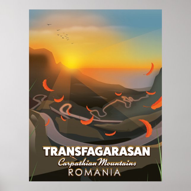 Poster Transfagarasan, Serra dos Cárpatos, Estrada da Rom (Frente)