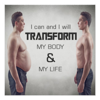 Póster Transform My Body Motivational Poster