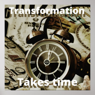 Poster Transformação Leva Tempo Fitness Inspirador