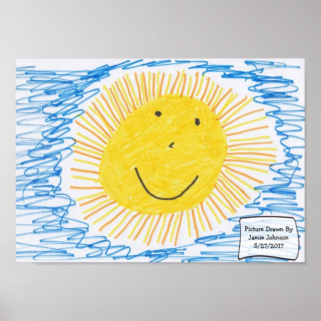 Póster Transforme a Arte da Criança em um Poster! (Frente)