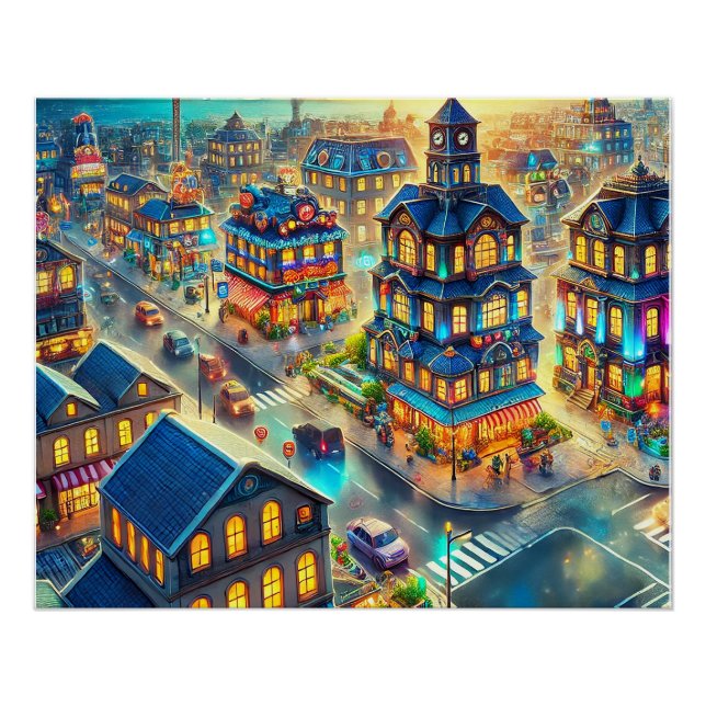 Póster 🏙️ Transforme seu espaço com a vida urbana charme (Frente)