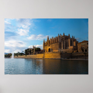 Poster Transição de dia para noite na Catedral de Palma