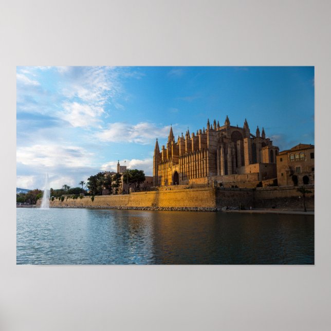 Poster Transição de dia para noite na Catedral de Palma (Frente)