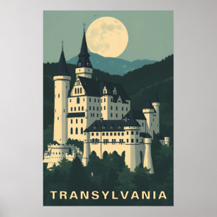 Poster Transilvânia Romênia Viagem Castelo Gótico
