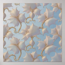 Poster Translucent Iridescent Ivory Fabric Pattern