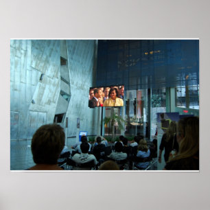 Poster Transmissão da inauguração de Barack Obama em