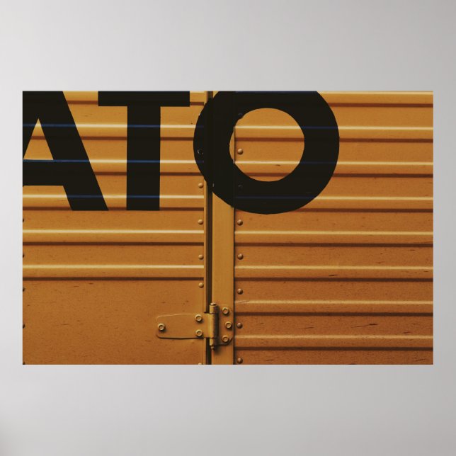 Poster Transportador de carga para veículos amarelos (Frente)