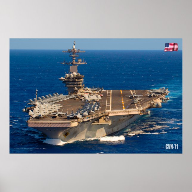 POSTER TRANSPORTADORA AERONÁUTICA DOS EUA - CVN-71 (Frente)