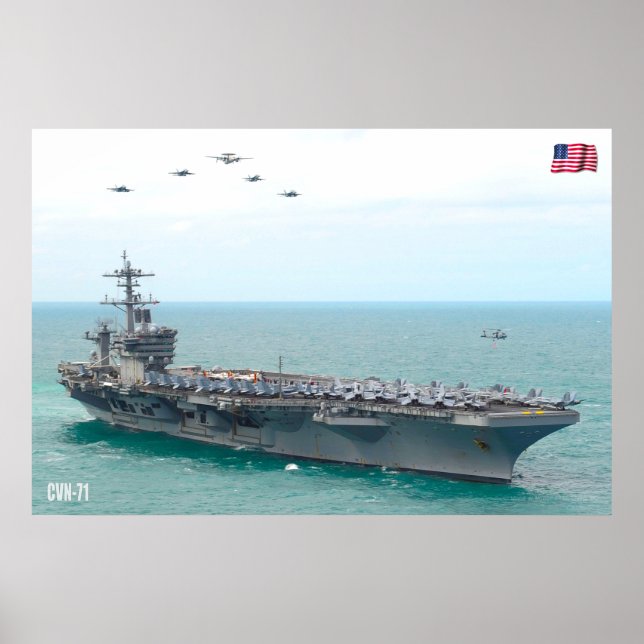 POSTER TRANSPORTADORA AERONÁUTICA DOS EUA - CVN-71 (Frente)