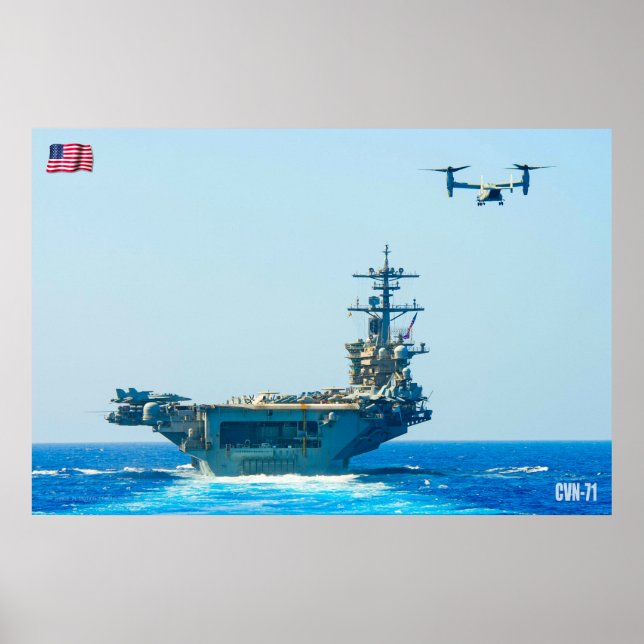 POSTER TRANSPORTADORA AERONÁUTICA DOS EUA - CVN-71 (Frente)