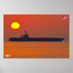 POSTER TRANSPORTADORA AERONÁUTICA DOS EUA - CVN-74