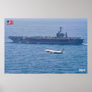 POSTER TRANSPORTADORA AERONÁUTICA DOS EUA - CVN-74
