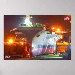 POSTER TRANSPORTADORA AERONÁUTICA DOS EUA - CVN-77