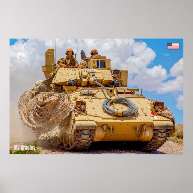 Poster TRANSPORTADORA DE PESSOAL ARMOSCADO - M2 Bradley (Frente)
