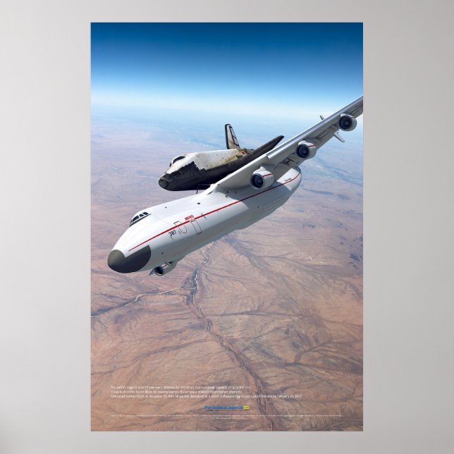 Poster Transportando Buran no cartaz do Antonov An-225 (Frente)