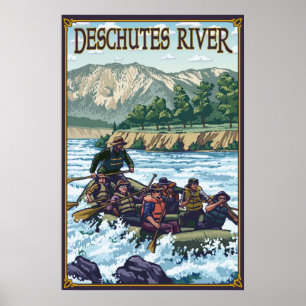 Póster Transportar de rio de Deschutes - curvatura, OU