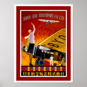 Póster Transporte aéreo de Japão