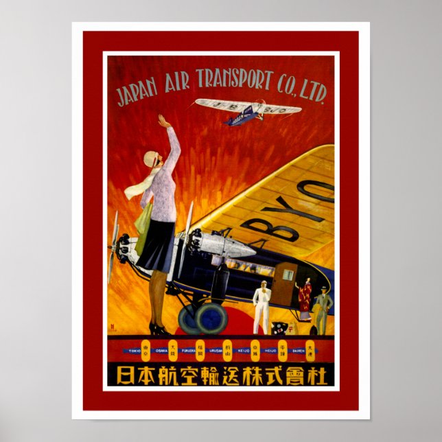 Poster Transporte aéreo no Japão (Frente)
