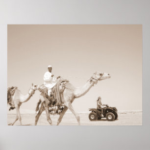 Póster transporte do deserto