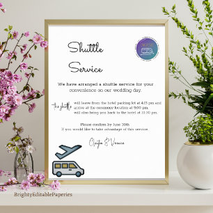 Poster Transporte gratuito para nossos convidados de casa