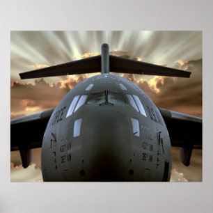 POSTER TRANSPORTE MILITAR GLOBEMASTER C-17