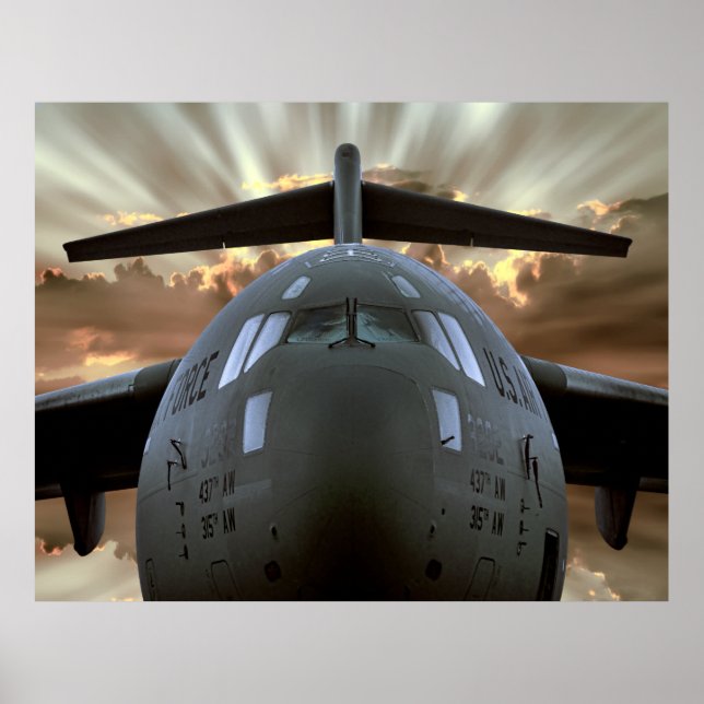 POSTER TRANSPORTE MILITAR GLOBEMASTER C-17 (Frente)