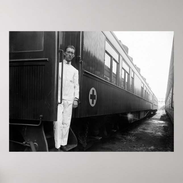 Póster Transportes sanitários: 1917 (Frente)