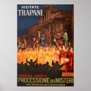 Poster Trapani, Itália, Processione dei Misteri Viagem