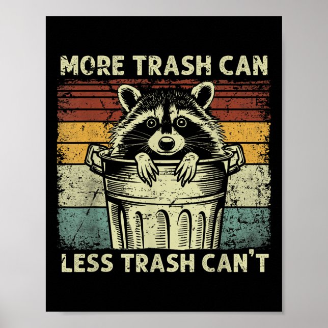 Poster Trash Panda Raccoon It's Called Trash Can Not Tras (Frente)