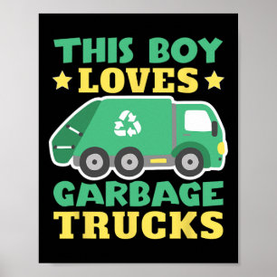 Poster Trash Trucks Toddler Garge Kids