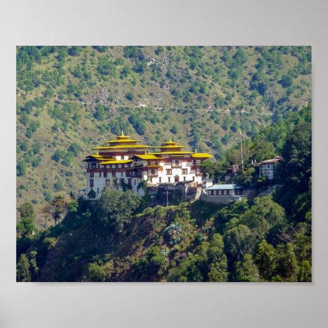 Poster Trashigang Dzong - Butão Oriental (Frente)