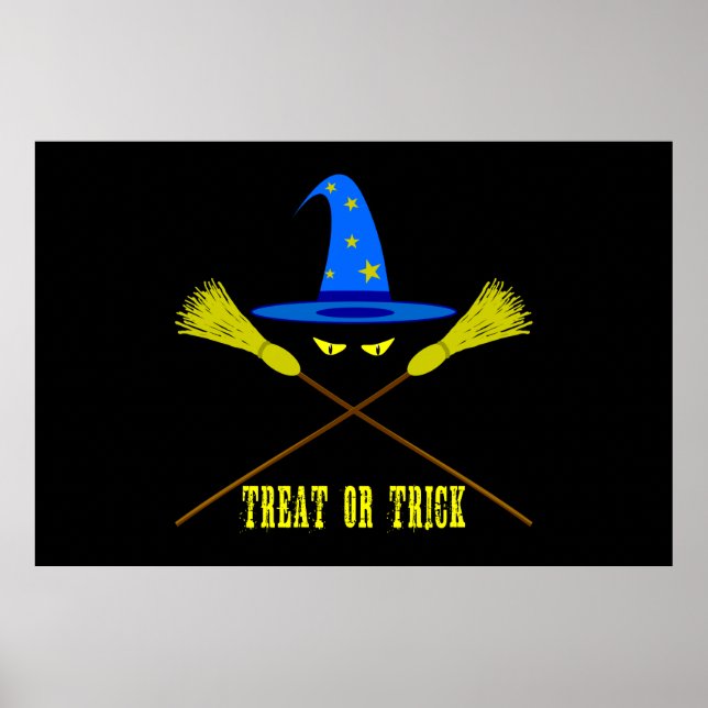 Póster Tratamento De Halloween Ou Preto De Truque (Frente)
